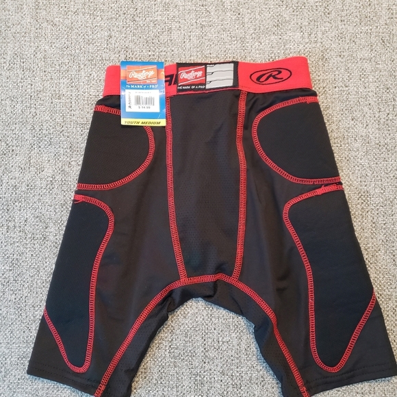 Rawlings Baseball Sliding Shorts  Youth Size Medium.NWT - Picture 4 of 6